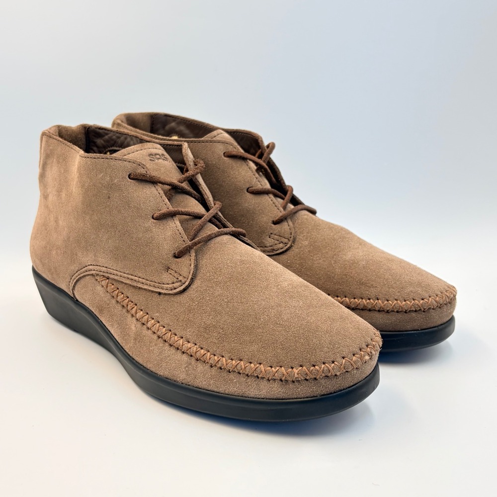 SAS Kich Lace Up Ankle Boots Womens 11M Tripad Comfort Suede Chukka Tan Almond - Picture 9 of 16